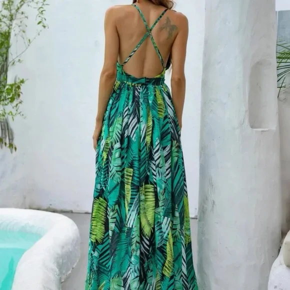 SHEIN | Tropical Print Dress - Picture 4 of 6